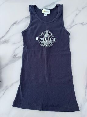New York Empire Stare Building Graphic Ribbed Tank Top